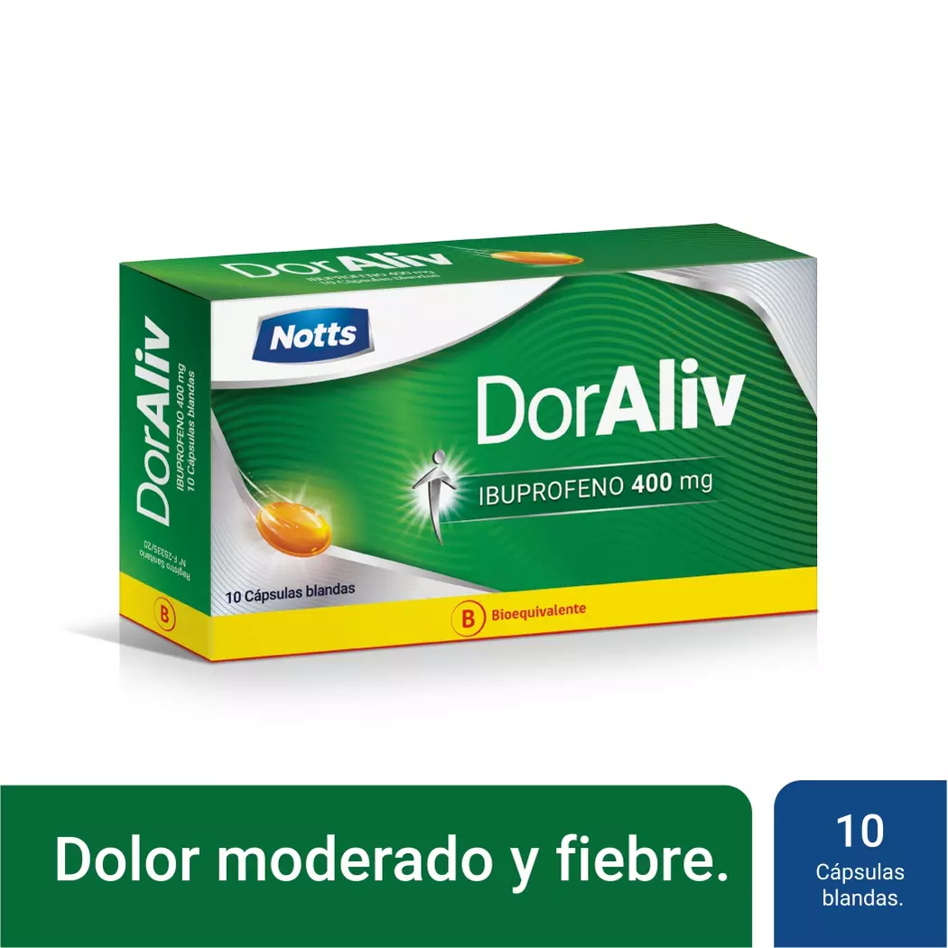 DORALIV CAPSULAS 400 MG X 10 - Farmacias Roraima