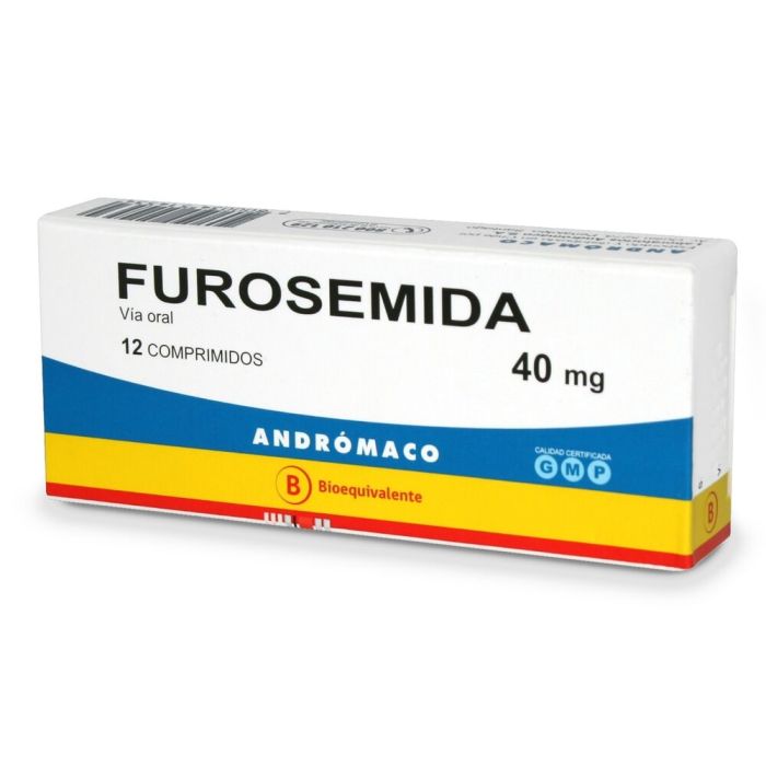 7800018000374 FUROSEMIDA COMPRIMIDOS 40 MG X 12