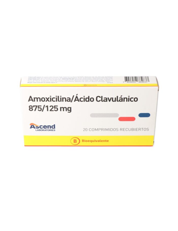 AMOXICILINA / ACIDO CLAVULANICO COMPRIMIDOS 875/125 MG X 20