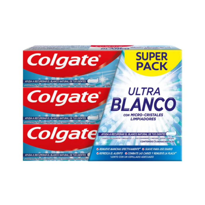 COLGATE CREMA DENTAL PACK ULTRA BLANCO X 90 GR