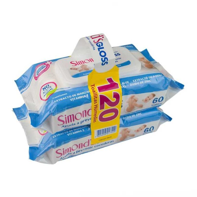 Simonds Rio SIMONDS TOALLA HUMEDA GLOSS 2 X 60 PACK - Farmacias Roraima