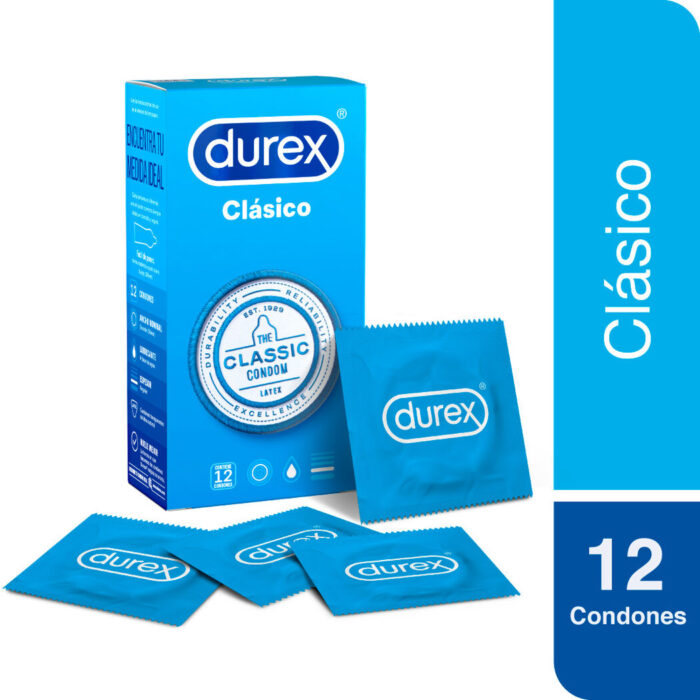 DUREX CLASICO PRESERVATIVO X 12 UNIDADES