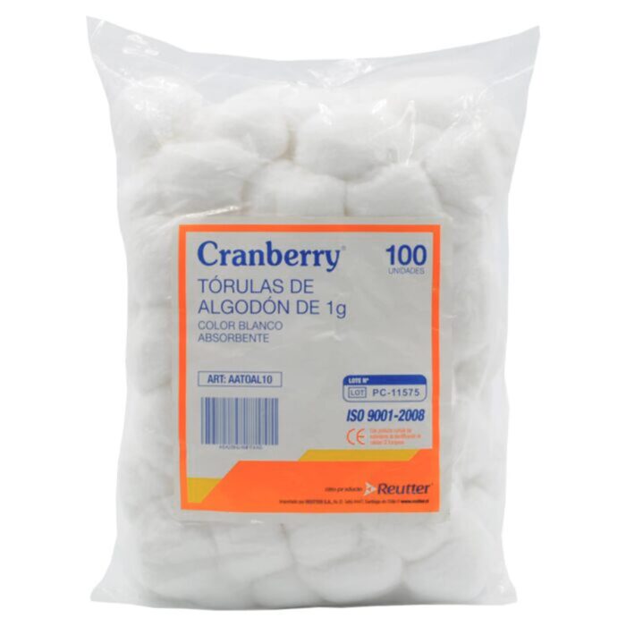 CRANBERRY TORULAS DE ALGODON 1,0 GR. BOLSA X 100 REUTTER