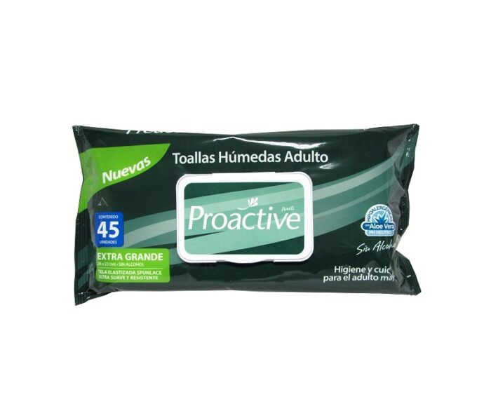 PROACTIVE TOALLA HUMEDA X 45 UNIDADES