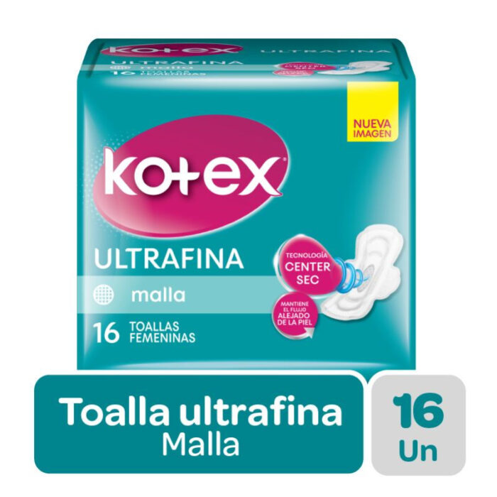 KOTEX DIA UF MALLA C/A TOALLA X 16