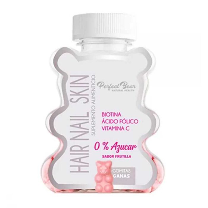 HAIR NAILS & SKIN SIN AZUCAR GOMITAS X 60 ROSADA
